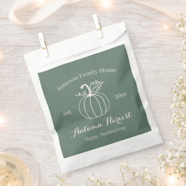 Erntedank der Familie Autumn Harvest Pumpkin Geschenktütchen