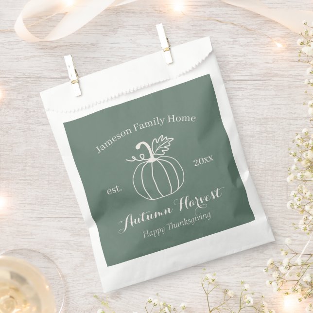 Erntedank der Familie Autumn Harvest Pumpkin Geschenktütchen (Ausgeschnitten)