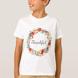 Erntedank Der glückliche Fall Wreath Kinder Urlaub T-Shirt