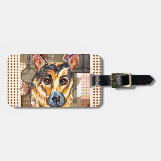 ERNTEDANK DEUTSCHE SHEPHERD GEPÄCKANHÄNGER (Vorderseite horizontal)