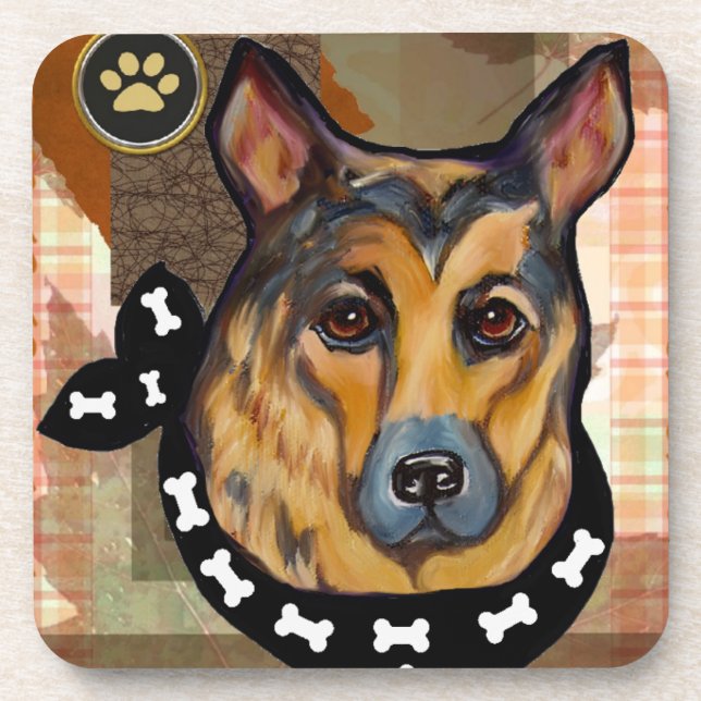 ERNTEDANK DEUTSCHE SHEPHERD UNTERSETZER (Vorderseite)