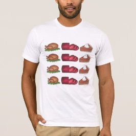 Erntedank Dinner Cranberry Türkei Pumpkin Pie T-Shirt