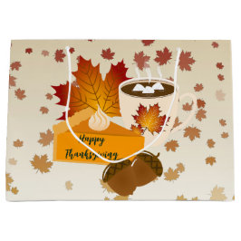 Erntedank Dinner Cuisine Pumpkin Pie Hot Choco Große Geschenktüte