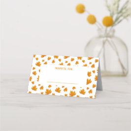 Erntedank Dinner Dankbar für Herbstlaube Platzkarte