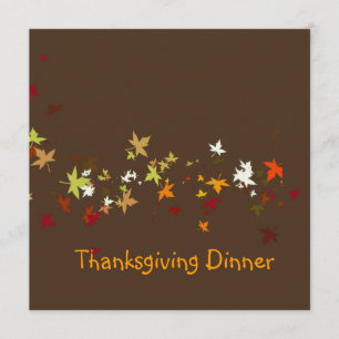 Erntedank Dinner, DIY Hintergrund/Ahorn-Blätter Einladung
