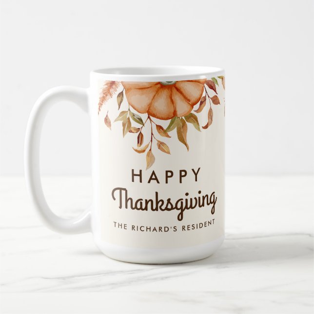 Erntedank Dinner Einladen Boho Thema Kaffeetasse (Links)