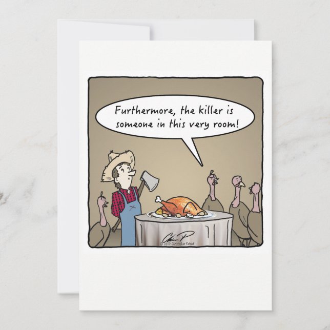 Erntedank Dinner Einladung: Türkei Killer! Einladung (Vorderseite)