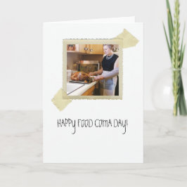 Erntedank Dinner Food Coma Spaß Feiertagskarte