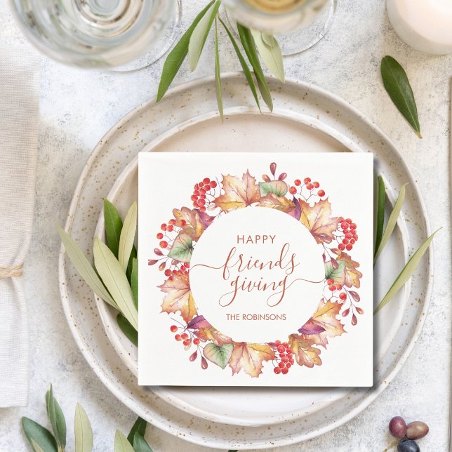 Erntedank Dinner Herbstfarben Freundlichkeit Serviette (Von Creator hochgeladen)