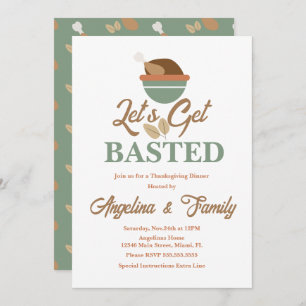 Erntedank Dinner Lasse "Get Basted Turkey Bowl" Einladung