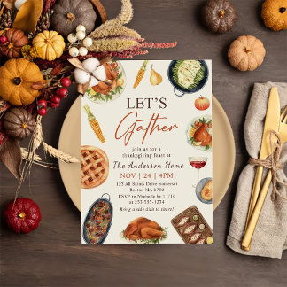 Erntedank Dinner mit der Türkei Lasst uns zusammen Einladung