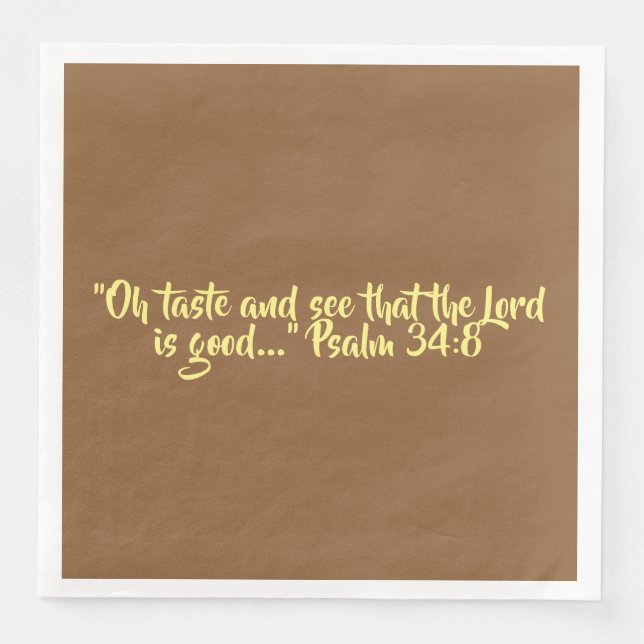 Erntedank Dinner Napkin "Taste and See" Serviette (Vorderseite)