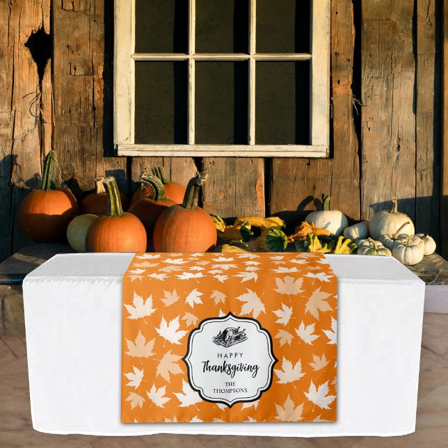 Erntedank Dinner Party Buffet Tischläufer Wandteppich (Thanksgiving Dinner Party Buffet Table Runner Tapestry)