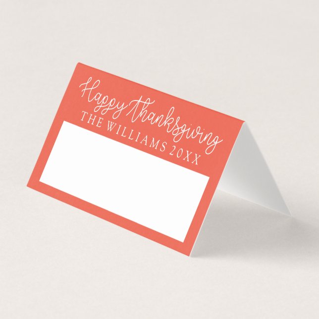 Erntedank Dinner Platzkarte (Vorderseite)