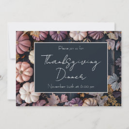 Erntedank Dinner Pumpkin Einladung Rustikal