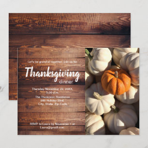 Erntedank Dinner Pumpkin Harvest Foto Einladung
