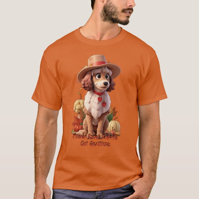 Erntedank Dog Poodle T-Shirt (Vorderseite)