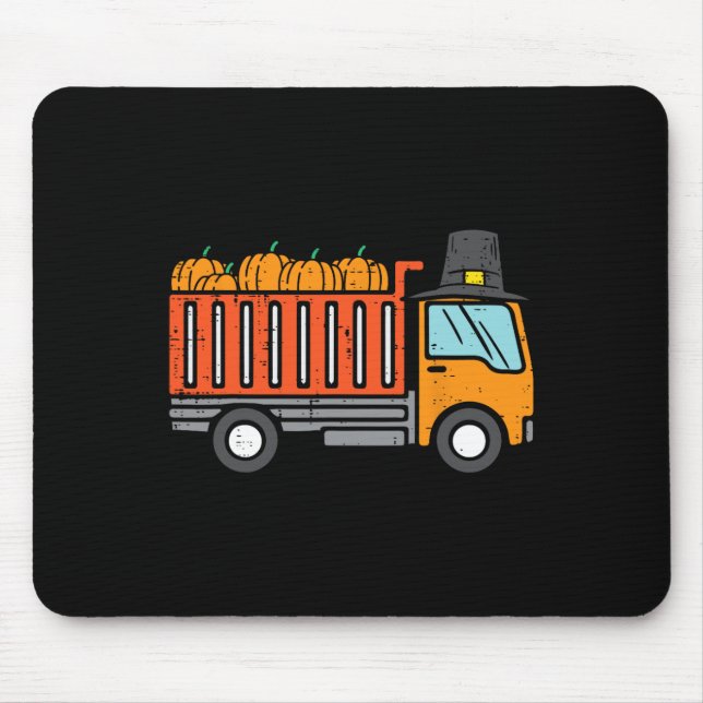 Erntedank Dump Truck Pumpkin Herbst Tower Mousepad (Vorne)
