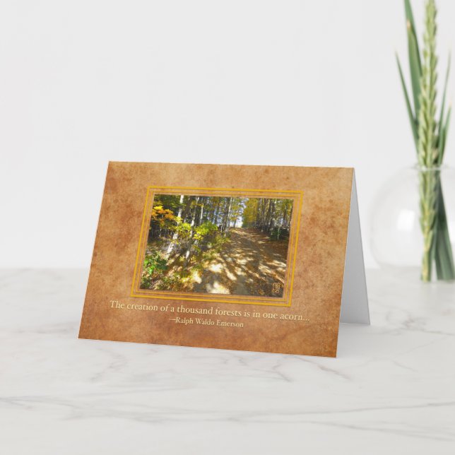 Erntedank durch die Holzkarte Feiertagskarte (Vorderseite)