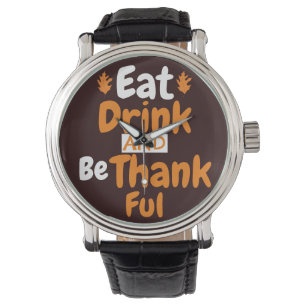 Erntedank essen, trinken und dankbar sein armbanduhr
