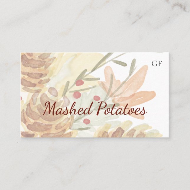 Erntedank Event Catering Disc Placecards Platzkarte (Vorderseite)