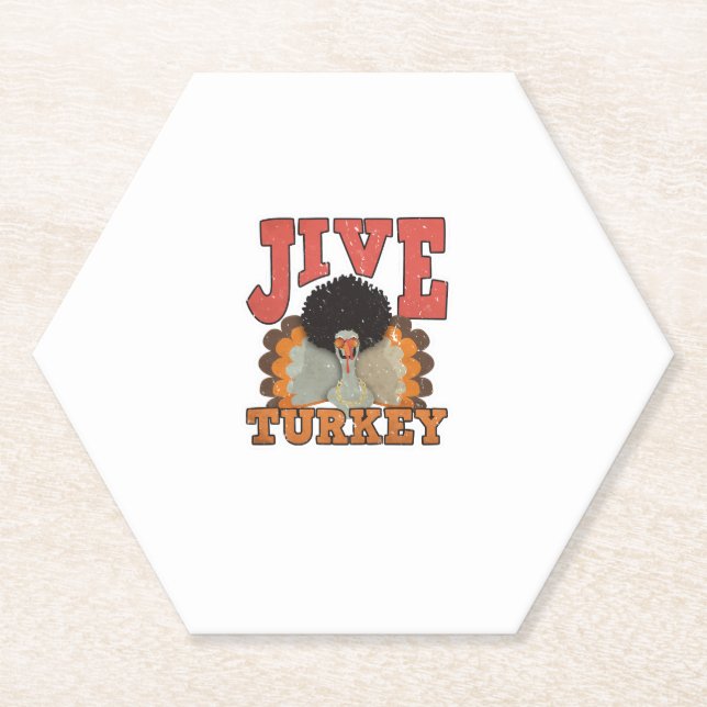 Erntedank & Fall Apparel, Jive Türkei - Retro 1 Untersetzer (Vorderseite)