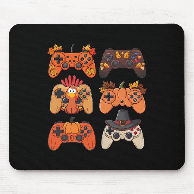 Erntedank Fall Gaming Controller Türkei Funny Mousepad (Vorne)