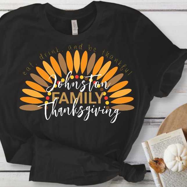 Erntedank Fall Holiday T-Shirt (These personalized turkey shirts are great Thanksgiving idea for family gatherings. )
