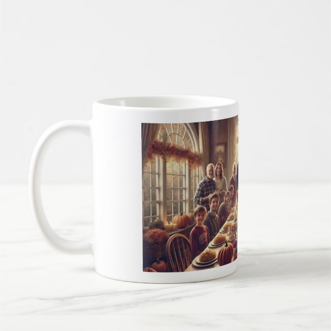 (Erntedank & Familie) Klassische Tasse, 11 oz Kaffeetasse (Links)