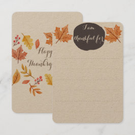 Erntedank-Familientabelle| Dankbare Liste Einladung