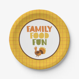 Erntedank "Family Food Fun Türkei" Pappteller
