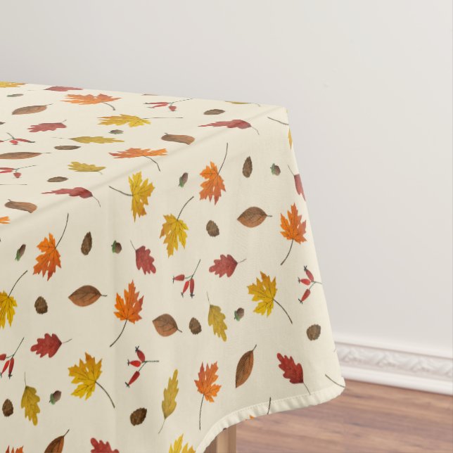 Erntedank Farbige Herbstlaub Tischdecke (Beispiel)