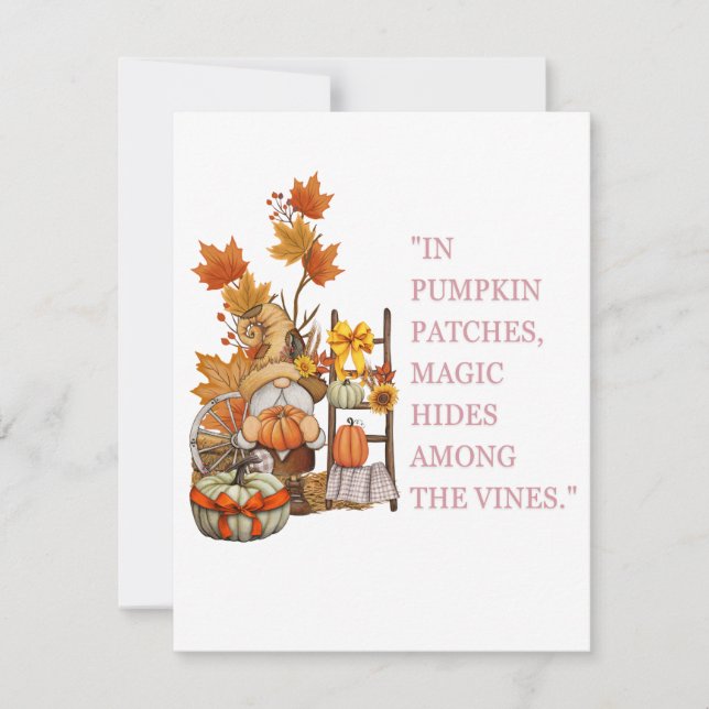 Erntedank Feiertagskarte (Vorderseite)