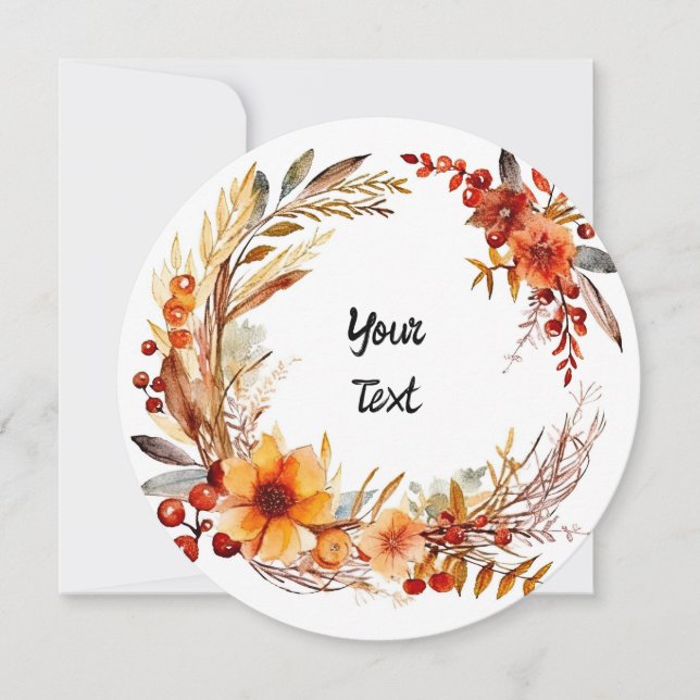 Erntedank Feiertagskarte (Vorderseite)