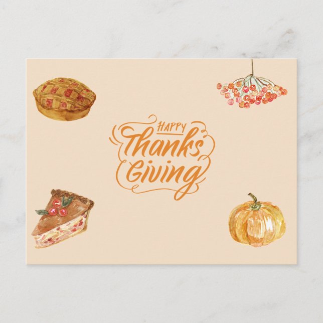 Erntedank Feiertagspostkarte (Vorderseite)