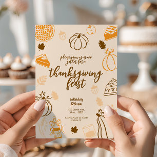 Erntedank Fest Herbst Abendessen Einladung