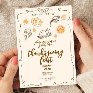 Erntedank Fest Herbstessen Party Einladung