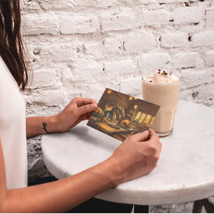 Erntedank Fit für einen Drachen Feiertagspostkarte