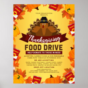 Erntedank Food Drive Wohltätigkeit Fundraiser Poster