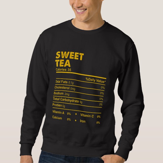 Erntedank Food Sweet Tea Ernährung Fakten Sweatshirt (Vorderseite)