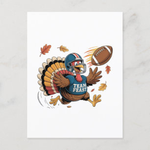 Erntedank Football Turkey Fantasy Football Einladungspostkarte