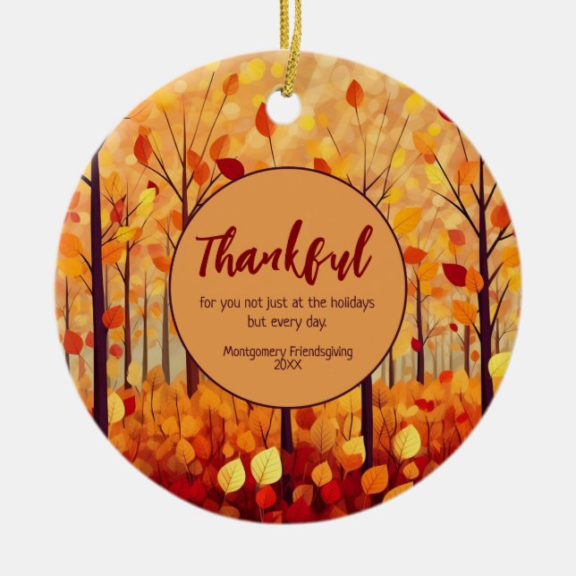 Erntedank Friendsgiving Celebration Keepake Keramik Ornament (Vorne)