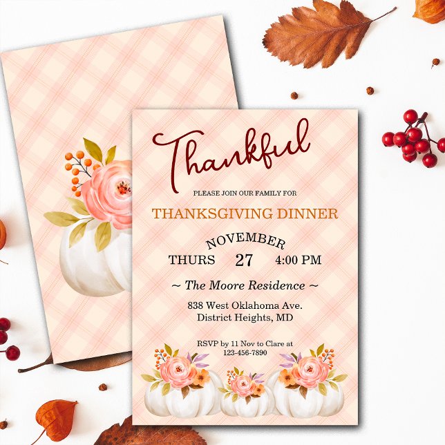 Erntedank Friendsgiving Dinner Custom Einladung (Von Creator hochgeladen)