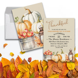 Erntedank Friendsgiving Dinner Custom Einladung