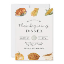 Erntedank Friendsgiving Dinner Einladung