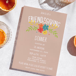 Erntedank Friendsgiving Dinner Party Einladung