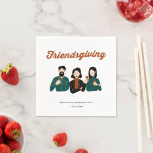 Erntedank Friendsgiving Friend Dinner Party Serviette