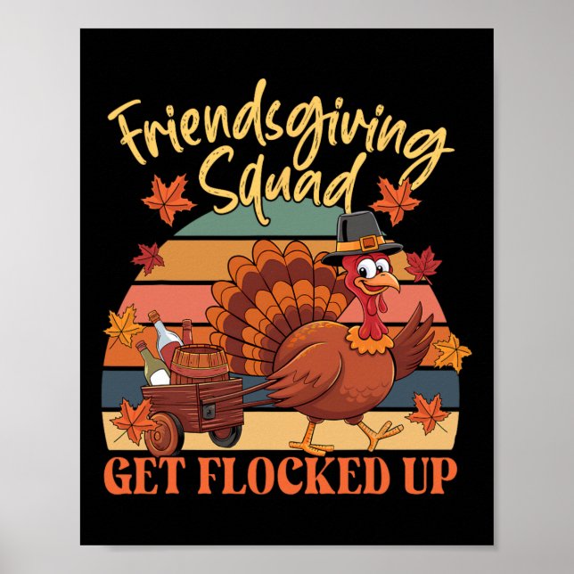 Erntedank Friendsgiving Squad wird gefangen Wo Poster (Vorne)