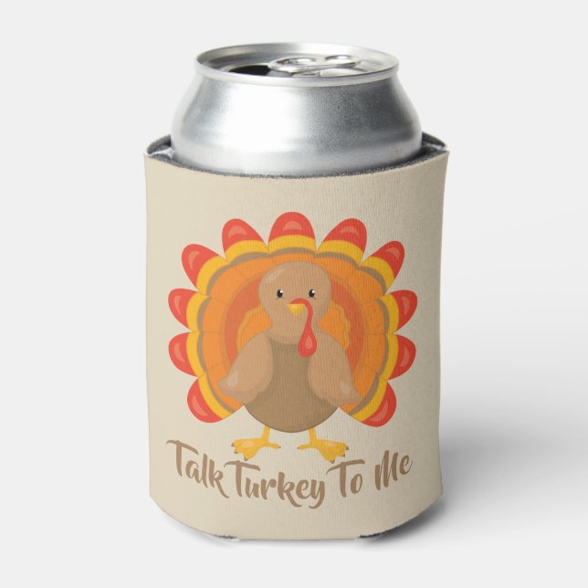 Erntedank Funny reden mit mir über die Türkei Dosenkühler (Kanne Vorderseite)