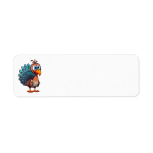 Erntedank Funny Turkey Anschrift Labels